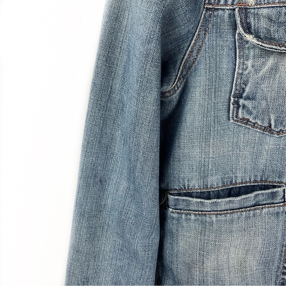 Abercrombie & Fitch A&F Blue Denim Button Up Jean Jacket - Picture 3 of 7